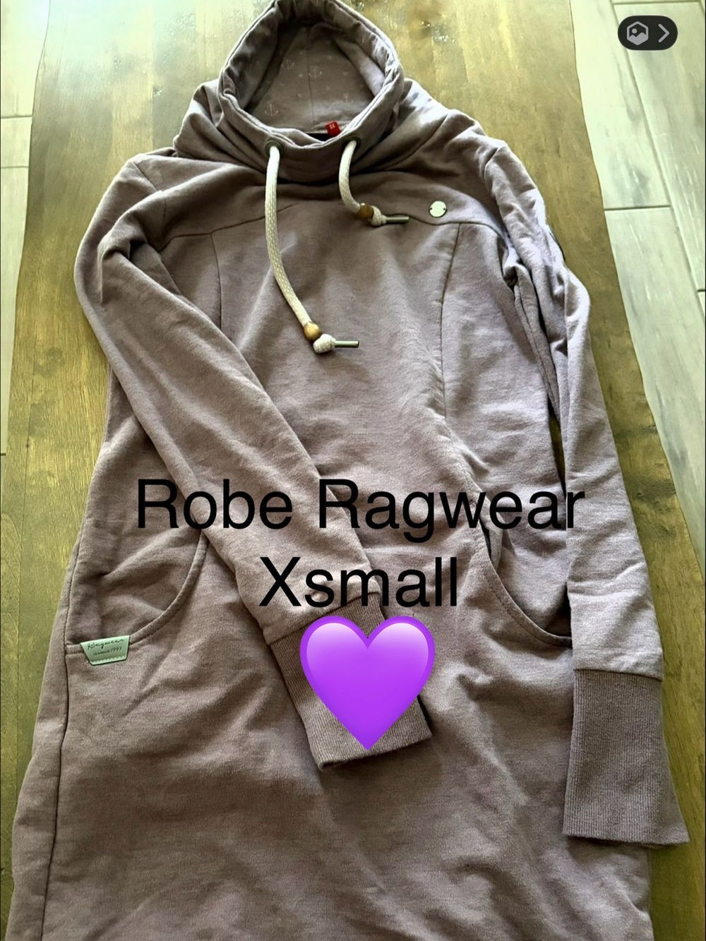Robe Women's purple Hoodie Dress - X-Small